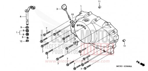 RIGHT CRANKCASE COVER VT750C21 de 2001